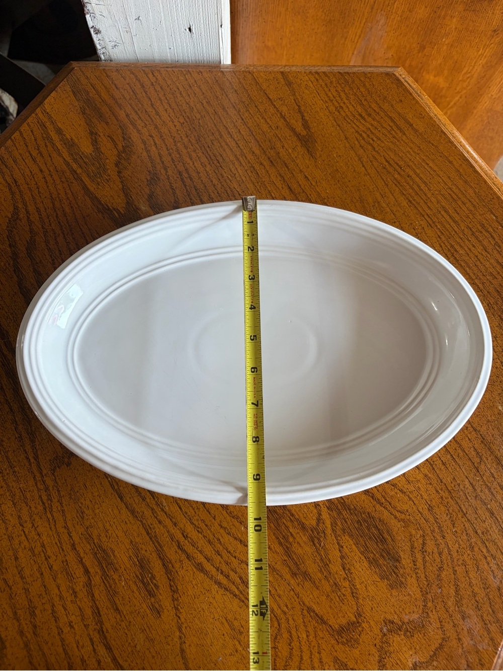 Mainstays White Oval Ceramic Serving Platter - Picture 3 of 5